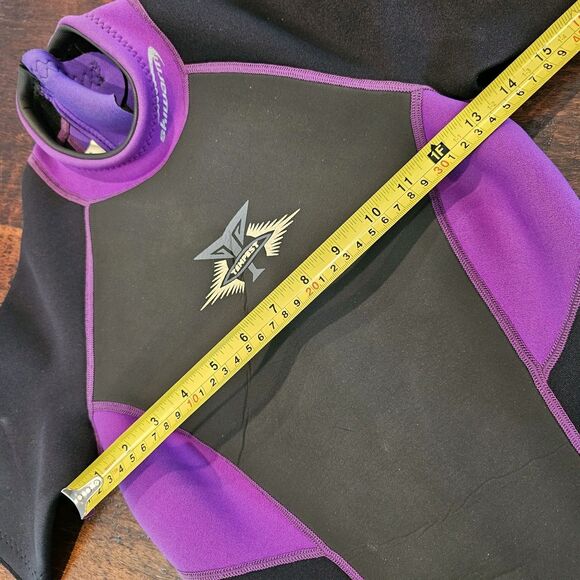 SKI WARM Wetsuit Tempest Ladies Women's Size 8 Purple Black Neoprene Shorty - Picture 4 of 8